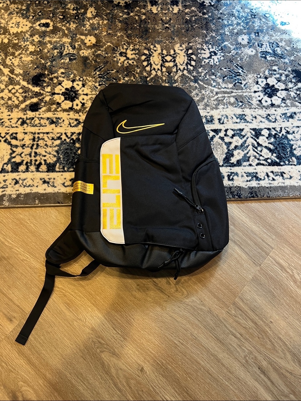 Nike Black Backpack with Yellow Accents